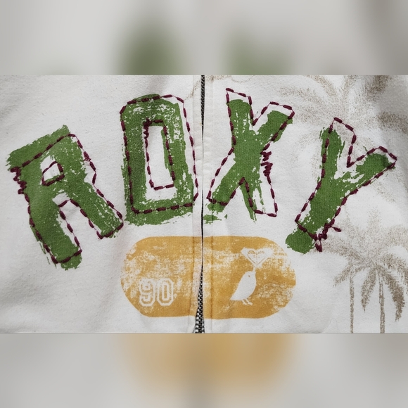 Vintage ROXY Full Zip Hoodie, Juniors Size XL/Womens Size XS/S - Picture 3 of 6